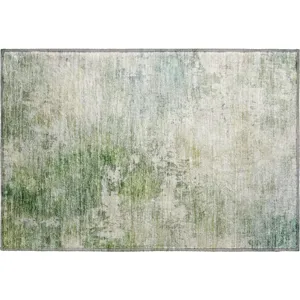 Luxury Washable Indoor/Outdoor Bresca Aloe 1\'8\" x 2\'6\" Rug