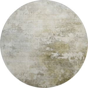 Luxury Washable Indoor/Outdoor Bresca Wheat 8' x 8' Round Rug