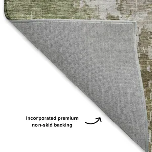 Luxury Washable Indoor/Outdoor Bresca Brown 2\'3\" x 7\'6\" Runner Rug