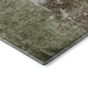 Luxury Washable Indoor/Outdoor Bresca Brown 2\'3\" x 7\'6\" Runner Rug