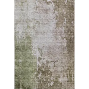 Luxury Washable Indoor/Outdoor Bresca Brown 10\' x 14\' Rug