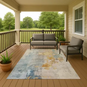 Luxury Washable Indoor/Outdoor Bresca Linen 2\'6\" x 3\'10\" Rug