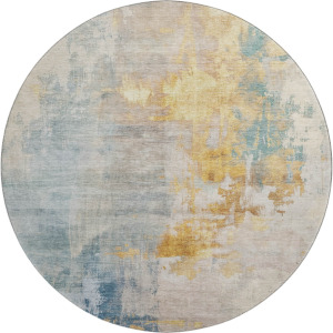 Luxury Washable Indoor/Outdoor Bresca Linen 8' x 8' Round Rug