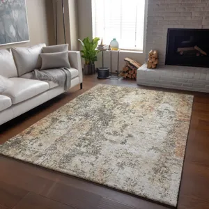 Luxury Washable Indoor/Outdoor Bresca Terracotta 8\' x 10\' Rug