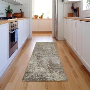 Luxury Washable Indoor/Outdoor Bresca Beige 2\'3\" x 7\'6\" Runner Rug