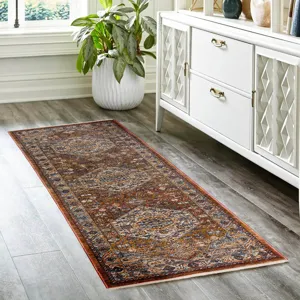 Bergama Paprika 2\'3\" x 7\'10\" Runner Rug