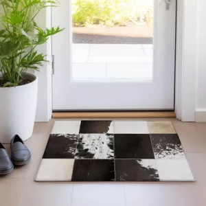 Luxury Washable Indoor/Outdoor Bozeman Black 1\'8\" x 2\'6\" Rug