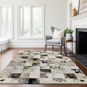 Luxury Washable Indoor/Outdoor Bozeman Cream 9\' x 12\' Rug
