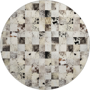 Luxury Washable Indoor/Outdoor Bozeman Cream 8' x 8' Round Rug