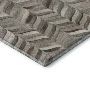 Luxury Washable Indoor/Outdoor Bozeman Gray 2\'3\" x 7\'6\" Runner Rug