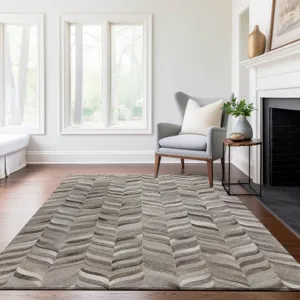 Luxury Washable Indoor/Outdoor Bozeman Gray 2\'6\" x 3\'10\" Rug