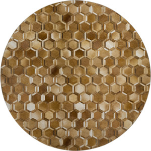 Luxury Washable Indoor/Outdoor Bozeman Brown 8' x 8' Round Rug