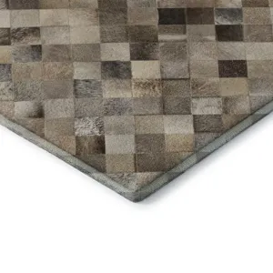 Luxury Washable Indoor/Outdoor Bozeman Gray 9\' x 12\' Rug