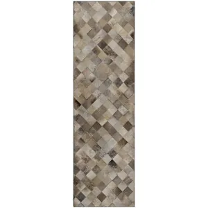 Luxury Washable Indoor/Outdoor Bozeman Gray 2\'3\" x 7\'6\" Runner Rug
