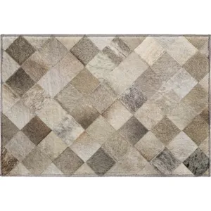 Luxury Washable Indoor/Outdoor Bozeman Gray 1\'8\" x 2\'6\" Rug