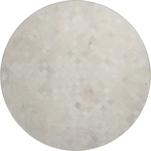 Luxury Washable Indoor/Outdoor Bozeman Linen 8\' x 8\' Round Rug