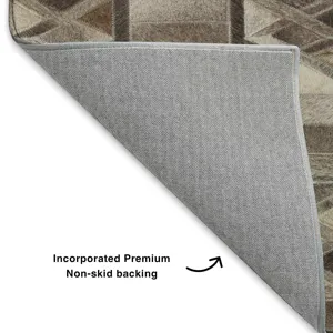 Luxury Washable Indoor/Outdoor Bozeman Gray 3\' x 5\' Rug