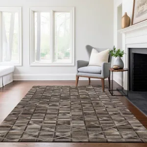 Luxury Washable Indoor/Outdoor Bozeman Gray 3\' x 5\' Rug