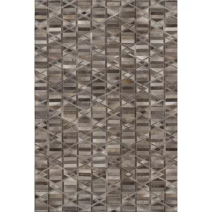 Luxury Washable Indoor/Outdoor Bozeman Gray 3\' x 5\' Rug