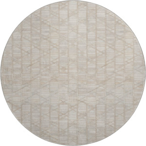 Luxury Washable Indoor/Outdoor Bozeman Linen 8' x 8' Round Rug