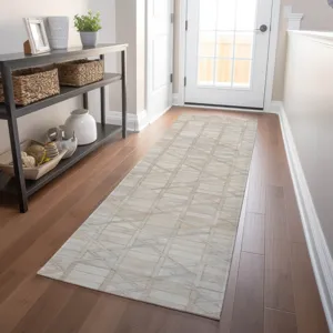 Luxury Washable Indoor/Outdoor Bozeman Linen 2\'3\" x 7\'6\" Runner Rug