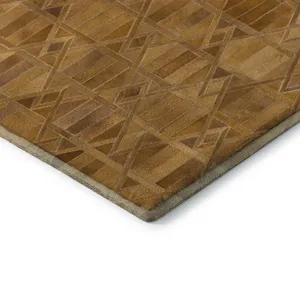 Luxury Washable Indoor/Outdoor Bozeman Rust 9\' x 12\' Rug