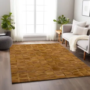 Luxury Washable Indoor/Outdoor Bozeman Rust 9\' x 12\' Rug