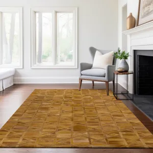 Luxury Washable Indoor/Outdoor Bozeman Rust 9\' x 12\' Rug