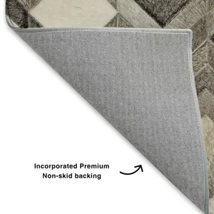 Luxury Washable Indoor/Outdoor Bozeman Gray 1\'8\" x 2\'6\" Rug