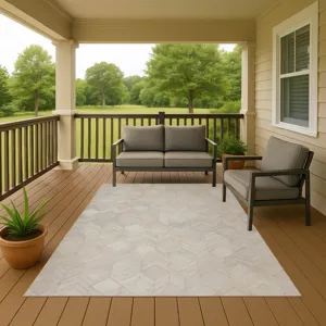 Luxury Washable Indoor/Outdoor Bozeman Linen 2\'6\" x 3\'10\" Rug