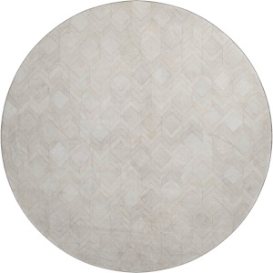 Luxury Washable Indoor/Outdoor Bozeman Linen 8' x 8' Round Rug