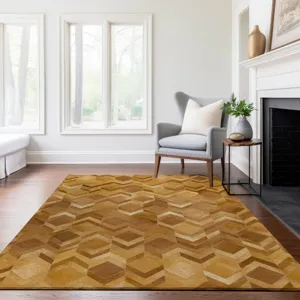 Luxury Washable Indoor/Outdoor Bozeman Rust 9\' x 12\' Rug