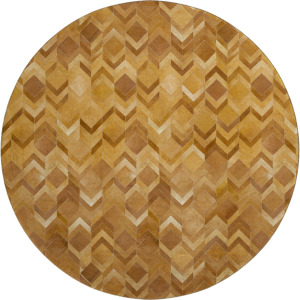 Luxury Washable Indoor/Outdoor Bozeman Rust 8' x 8' Round Rug