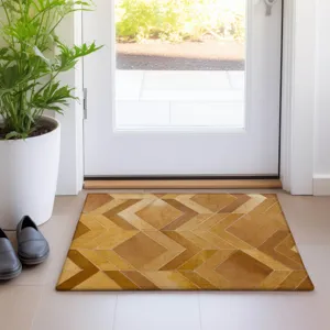 Luxury Washable Indoor/Outdoor Bozeman Rust 1\'8\" x 2\'6\" Rug