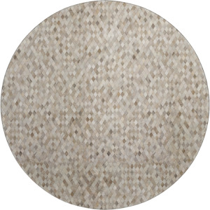 Luxury Washable Indoor/Outdoor Bozeman Gray 8' x 8' Round Rug