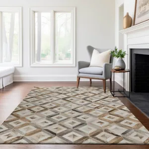 Luxury Washable Indoor/Outdoor Bozeman Gray 3\' x 5\' Rug