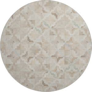 Luxury Washable Indoor/Outdoor Bozeman Linen 8' x 8' Round Rug