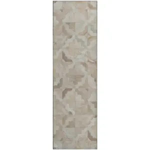 Luxury Washable Indoor/Outdoor Bozeman Linen 2\'3\" x 7\'6\" Runner Rug