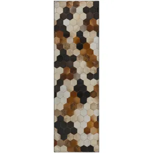 Luxury Washable Indoor/Outdoor Bozeman Dune 2\'3\" x 7\'6\" Runner Rug