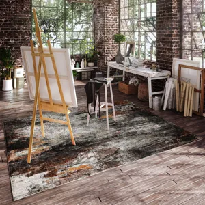 Luxury Washable Boca Gray 2\'6\" x 3\'10\" Rug