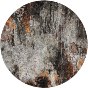 Luxury Washable Boca Gray 8' x 8' Round Rug