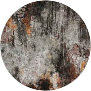 Luxury Washable Boca Gray 8\' x 8\' Round Rug