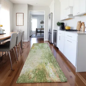 Luxury Washable Boca Sage 2\'3\" x 7\'6\" Runner Rug