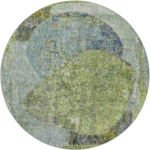 Luxury Washable Boca Aloe 8' x 8' Round Rug