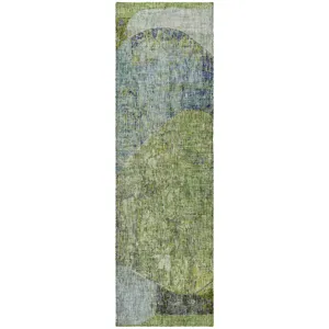 Luxury Washable Boca Aloe 2\'3\" x 7\'6\" Runner Rug