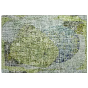 Luxury Washable Boca Aloe 1\'8\" x 2\'6\" Rug