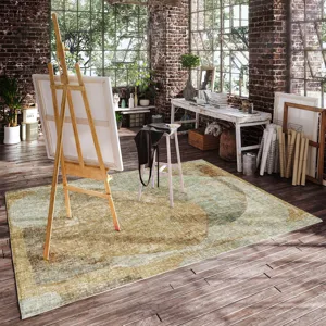 Luxury Washable Boca Taupe 2\'6\" x 3\'10\" Rug