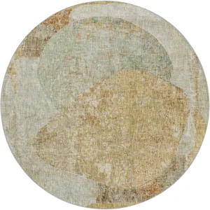 Luxury Washable Boca Taupe 8\' x 8\' Round Rug