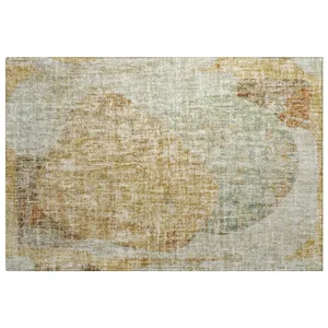 Luxury Washable Boca Taupe 1\'8\" x 2\'6\" Rug