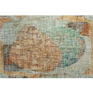 Luxury Washable Boca Teal Rug
